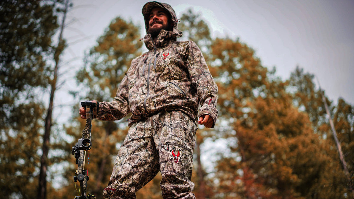 male hunter during the fall