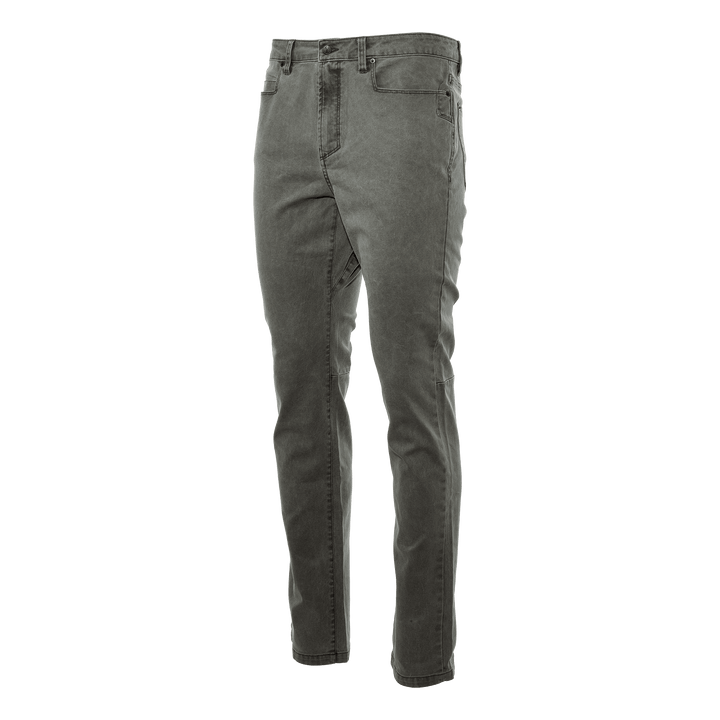 Gray Badlands men's jeans with five pockets and subtle Badlands skull logo on the back pocket. Straight-leg fit.