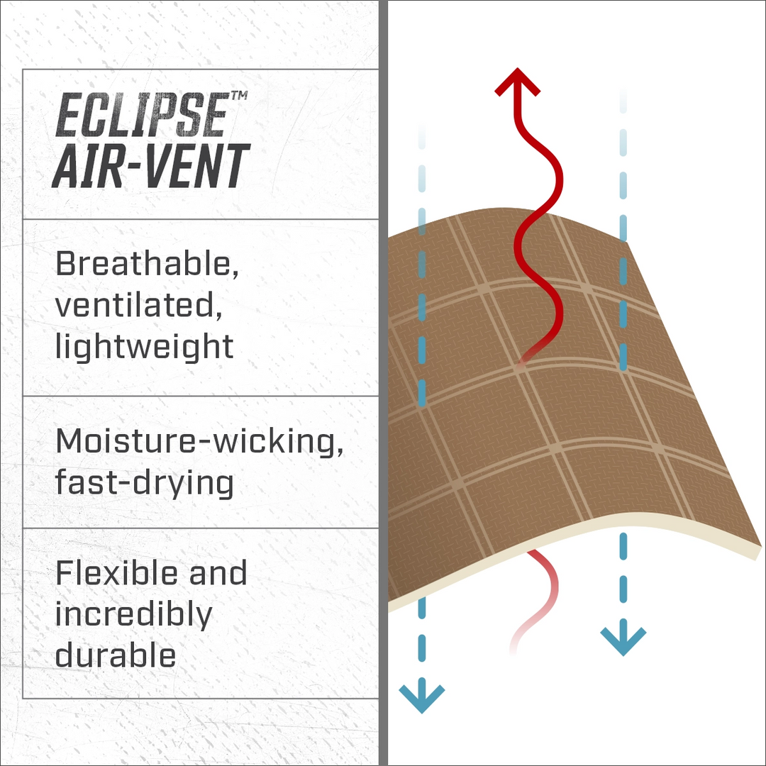 Badlands Eclipse Air-Vent: breathable, moisture-wicking, flexible, and durable fabric with ventilated airflow.