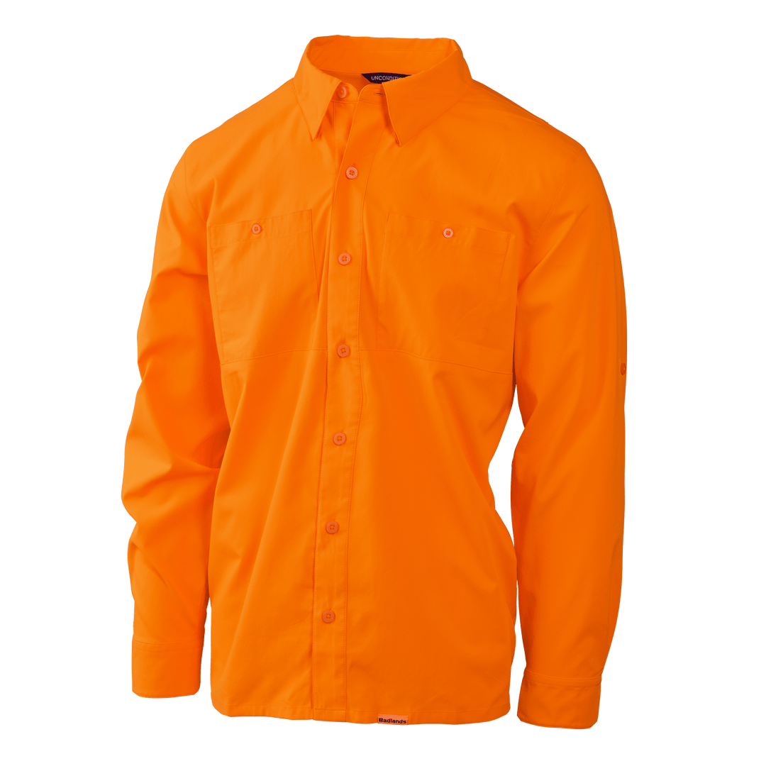 blaze orange dress shirt Blaze Orange & Green Long Sleeve Shirt - Ranch Collection