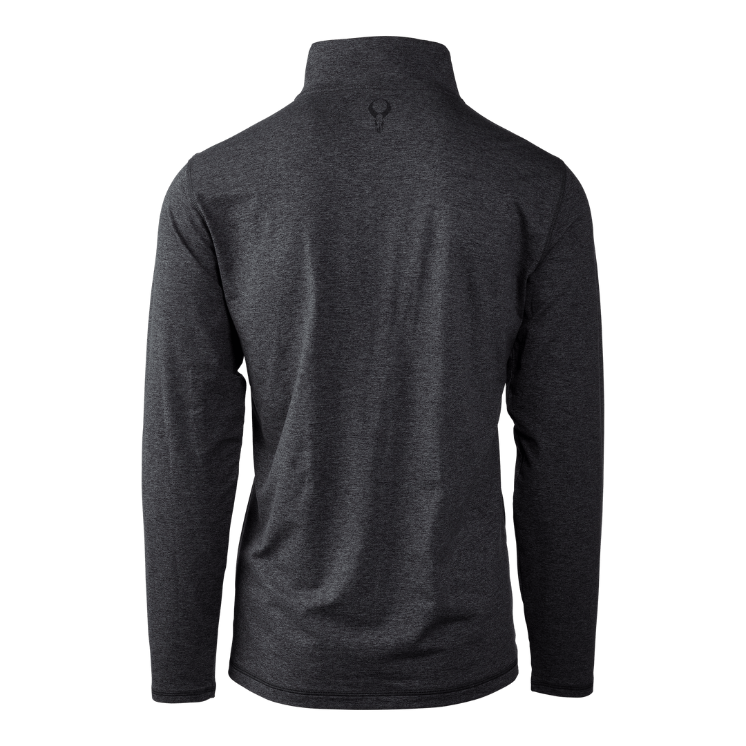 Dark gray Badlands jacket, long sleeves, high collar, skull logo centered on upper back.